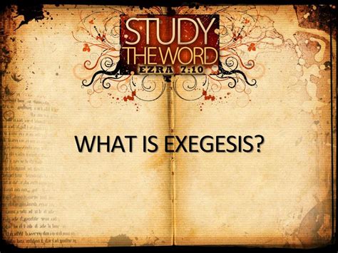 exegesis .